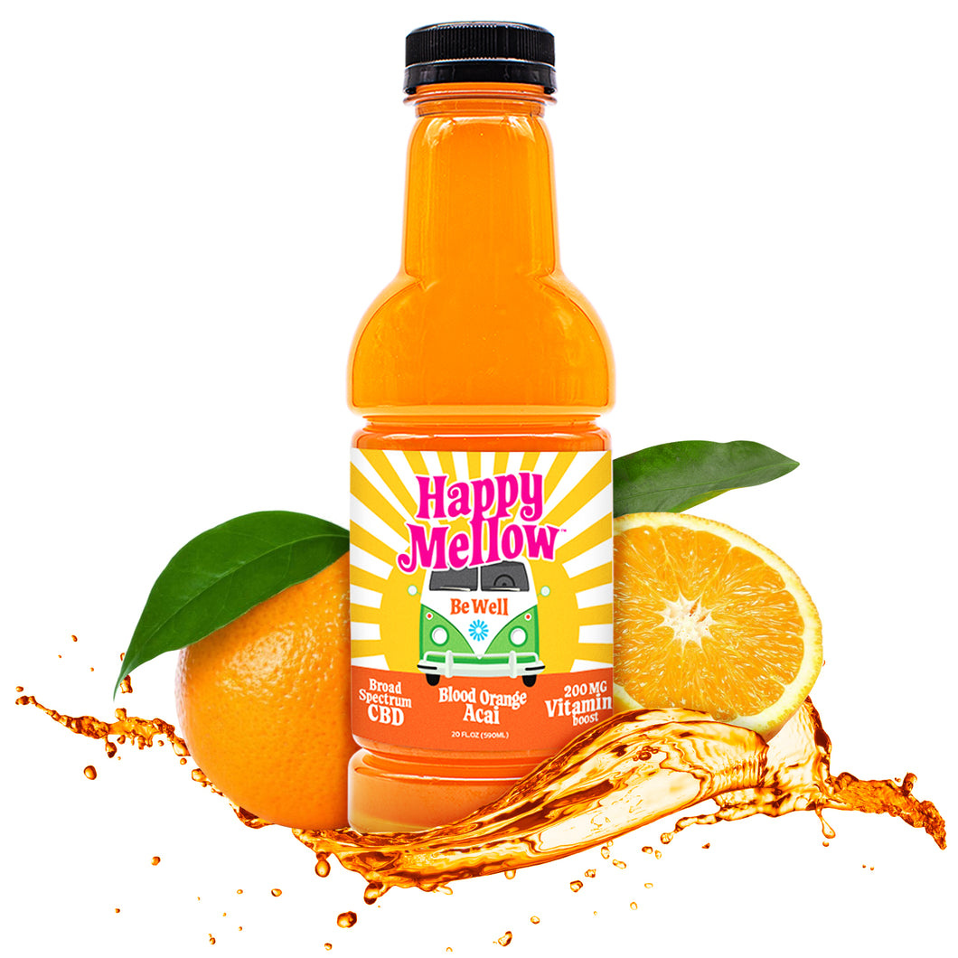 6-Pack of Happy Mellow Be Well Blood Orange Acai with Vitamin C