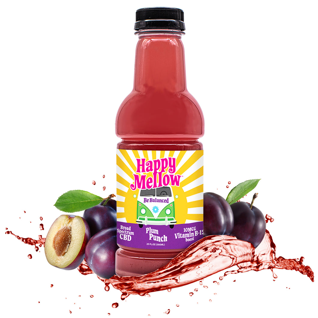 6-pack of Happy Mellow Be Balanced Plum Punch with Vitamin B-12